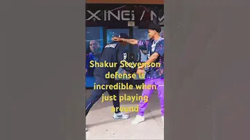Shakur Stevenson shows Wallo his defense.