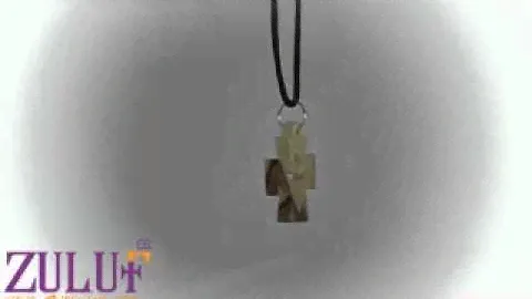 Elegant Hand-Carved Olive Wood Cross Pendant