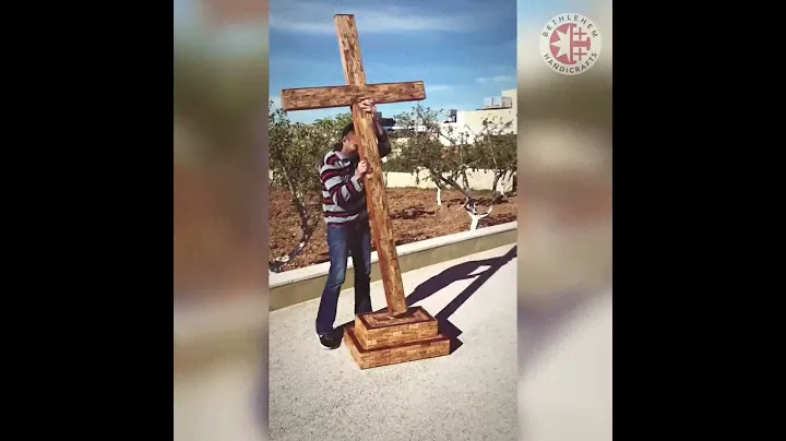 Large Standing Church Cross, Holy Land Olive Wood, Made in Bethlehem #Cross #churchart #christian